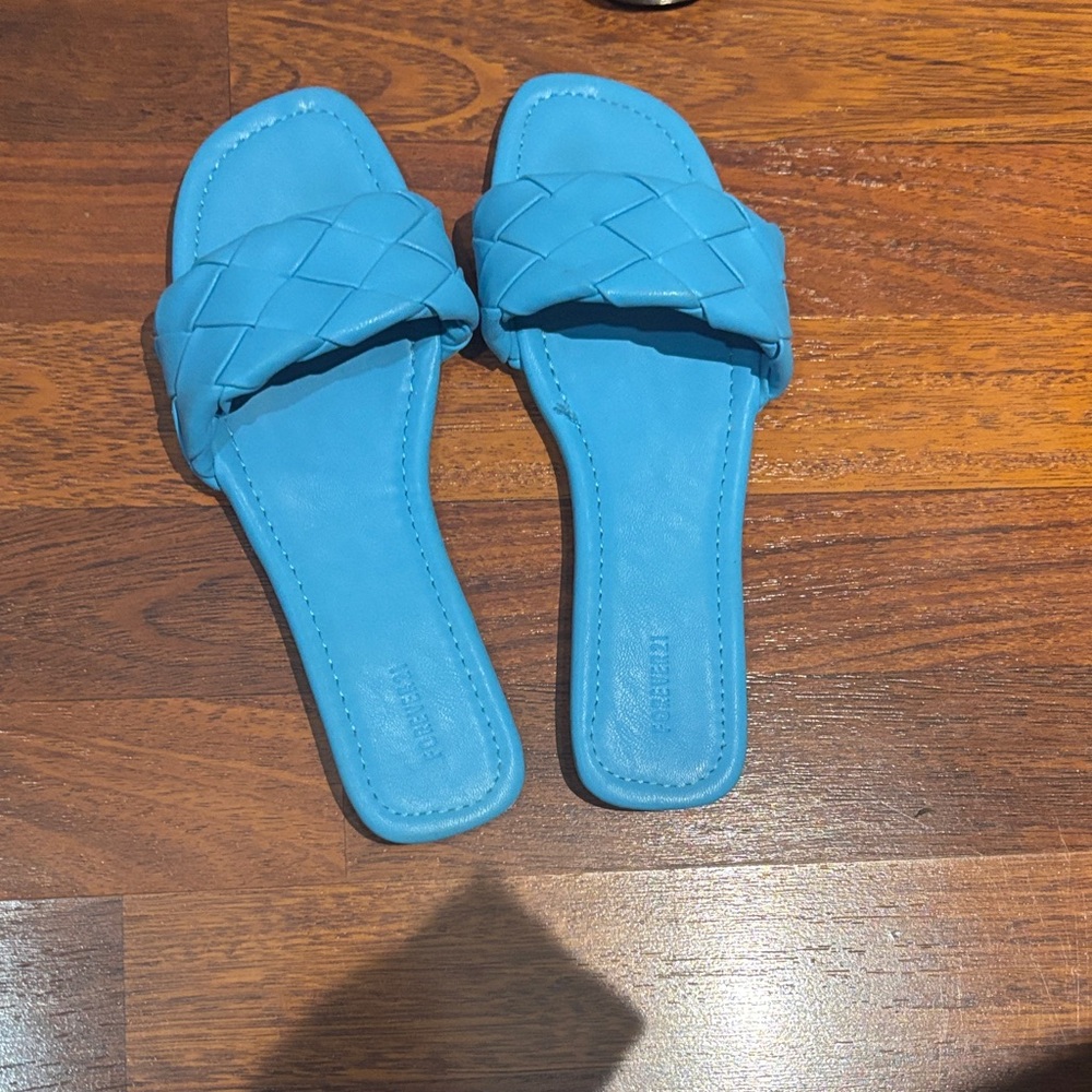 Forever 21 Vibrant Blue Braided Sandals